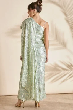 Coast Robe Longue Métallisée à Une Épaule<Femme Toutes Les Robes|Robes Longues
