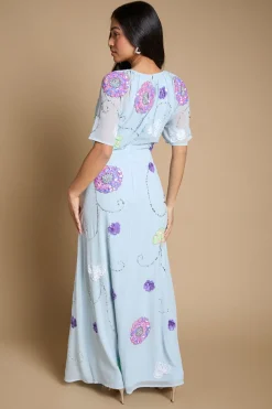 Oasis Robe Longue Ornementée À Manches D'ange Pour Petite Taille<Femme Robes|Robes Longues