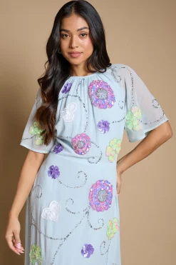 Oasis Robe Longue Ornementée À Manches D'ange Pour Petite Taille<Femme Robes|Robes Longues