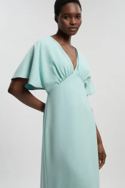 KarenMillen Robe Longue Petite Taille À Manches Cascade Coupe Ajustée Fluide<Femme Toutes Les Robes|Robes Longues