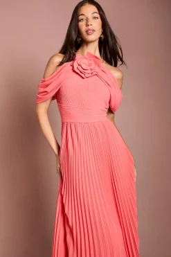 Coast Robe Longue Plissée Muse À Corsage Et Col Halter<Femme Toutes Les Robes|Robes