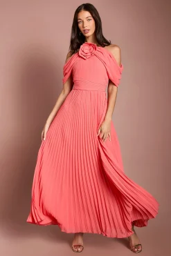 Coast Robe Longue Plissée Muse À Corsage Et Col Halter<Femme Toutes Les Robes|Robes