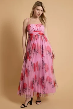 Robe Longue Plissée En Maille