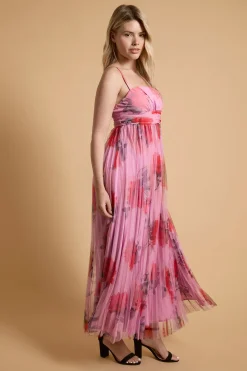Robe Longue Plissée En Maille