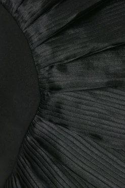 Robe Longue Plissée Une Épaule