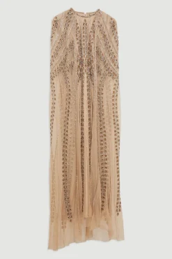 KarenMillen Robe Longue Premium à Cape Ornementée Petite Taille<Femme Robes Bal De Promo|Robes