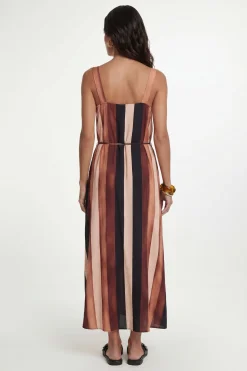 Robe Longue À Rayures D'été