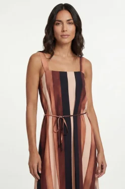Robe Longue À Rayures D'été