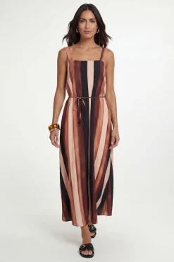 Robe Longue À Rayures D'été