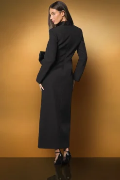 Robe Longue Satinée Coast Muse avec Nœud Devant