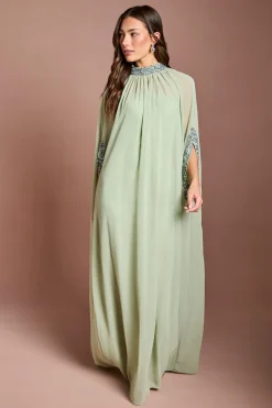 Coast Robe Longue à Sequins Style Cape en Mousseline<Femme Robes À Manches Longues|Robes
