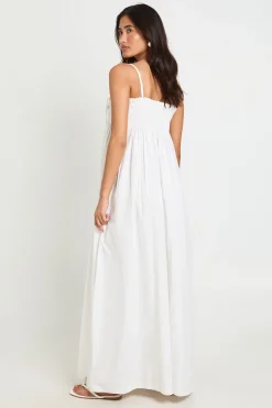 Robe Longue Smock À Détail Froncé