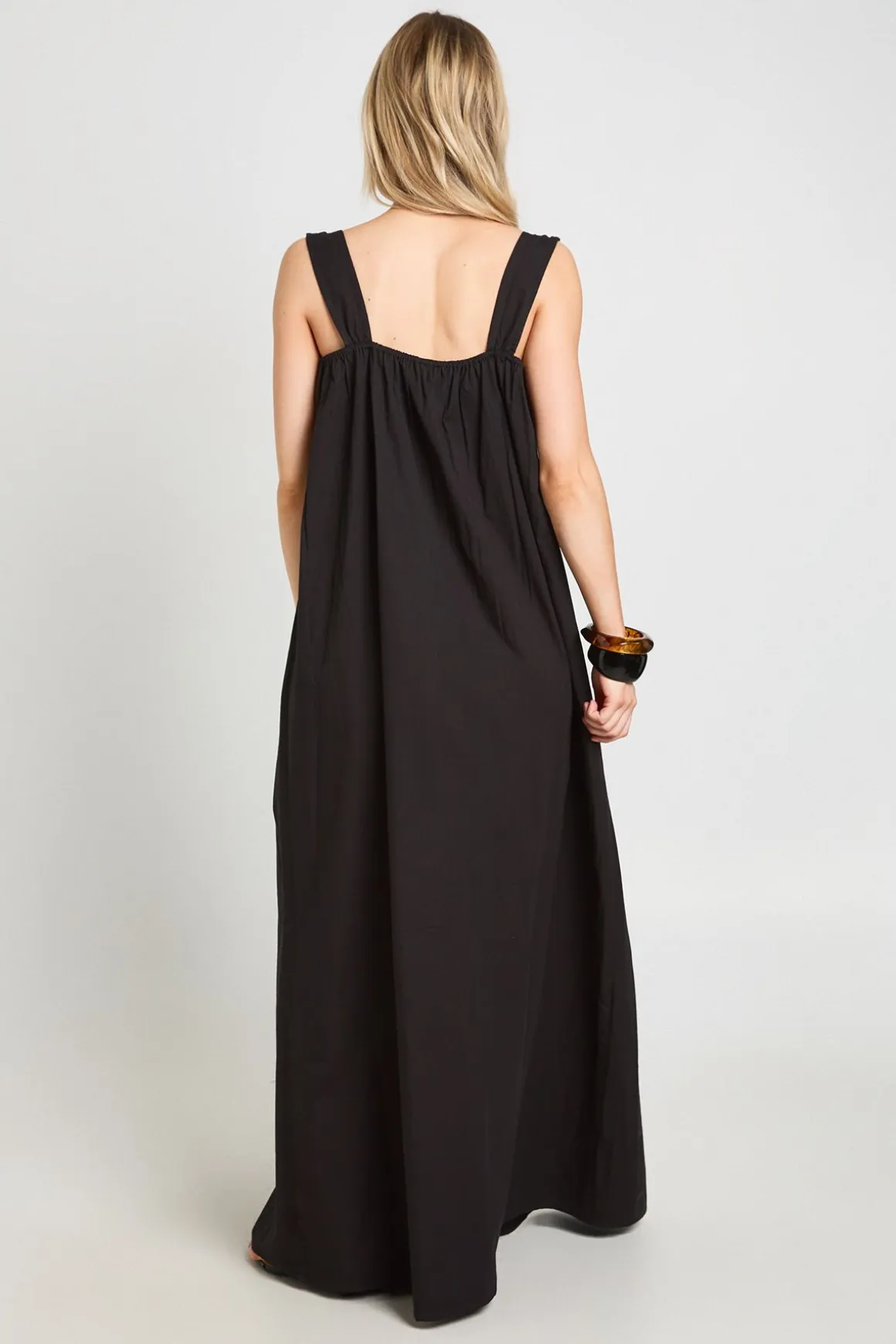 Robe Longue Smock Petite Avec Détail Nœud Devant