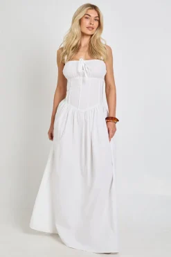 Robe Longue Style Laitière En Popeline De Coton