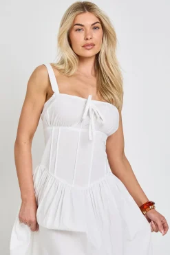 Robe Longue Style Laitière En Popeline De Coton