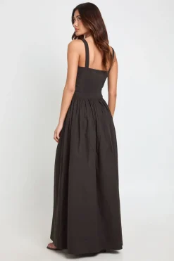 Robe Longue Style Laitière En Popeline De Coton