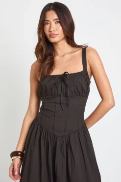 Robe Longue Style Laitière En Popeline De Coton