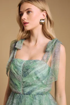 Oasis Robe Longue Étagée À Bretelles Nouées<Femme Toutes Les Robes|Robes Longues