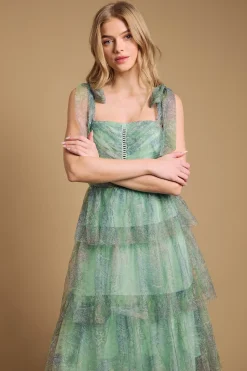 Oasis Robe Longue Étagée À Bretelles Nouées<Femme Toutes Les Robes|Robes Longues