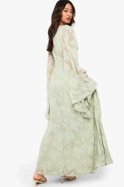 Robe Longue Texturée À Découpes Pour Grande Taille