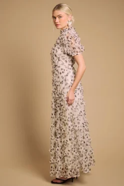 Robe Longue Texturée Imprimée