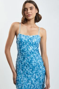 KarenMillen Robe Longue Tissée À Bretelles Et Sequins<Femme Robes|Robe Invitée Mariage