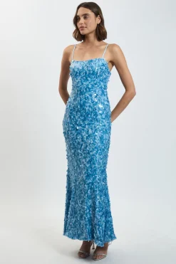 KarenMillen Robe Longue Tissée À Bretelles Et Sequins<Femme Robes|Robe Invitée Mariage