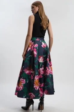 KarenMillen Robe Longue Tissée à Imprimé Floral Romantique pour Bal - Petite Taille<Femme Robes Bal De Promo|Robes