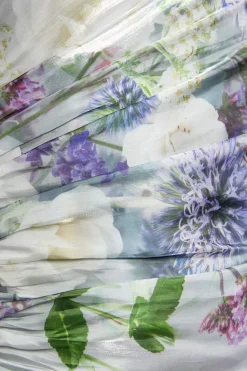 KarenMillen Robe Longue Tissée À Imprimé Floral Métallisé<Femme Toutes Les Robes|Robes Longues