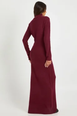 Robe Longue Tricotée À Col Montant Super Douce Tall
