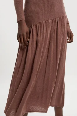 KarenMillen Robe Longue Tricotée Transparente en Mélange de Laine<Femme Pulls Et Gilets|Toutes Les Mailles