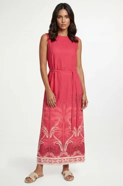 Wallis Robe Longue Tropicale D'été À Ceinture<Femme Robes|Robes Longues