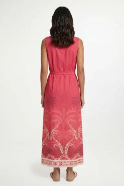 Wallis Robe Longue Tropicale D'été À Ceinture<Femme Robes|Robes Longues