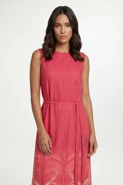 Wallis Robe Longue Tropicale D'été À Ceinture<Femme Robes|Robes Longues