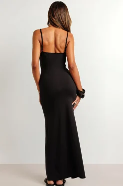 Robe Longue Ultra Douce À Fines Bretelles Style Caraco
