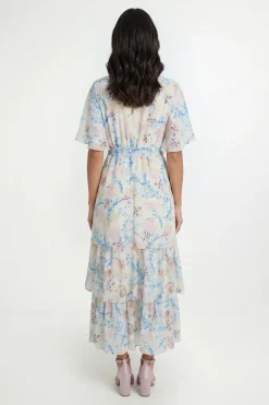 Wallis Robe Longue À Volants Et Imprimé Fleuri<Femme Robes|Robes Longues