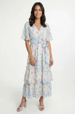 Wallis Robe Longue À Volants Et Imprimé Fleuri<Femme Robes|Robes Longues