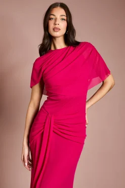 Coast Robe À Manches Cape Torsadées Contour Collective<Femme Robes Demoiselles D'Honneur|Robes