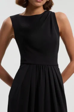 Robe Maxi Ajustée à Drapé