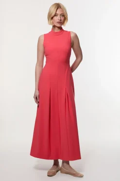 Robe maxi ajustée stretch à encolure haute et dos ouvert