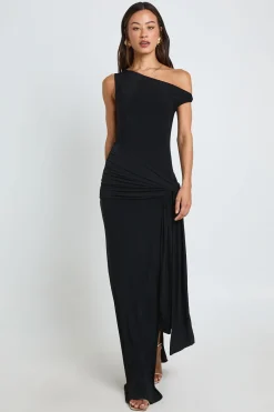 boohoo Robe Maxi Ajustée Tall Avec Détail Torsadé En Tissu Fluide<Femme Robes Moulantes|Robes
