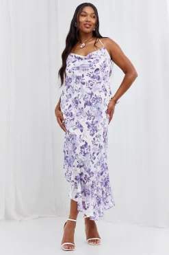 boohoo Robe Maxi Asymétrique Dos Drapé à Fleurs Plus<Femme Robes|Robe Invitée Mariage