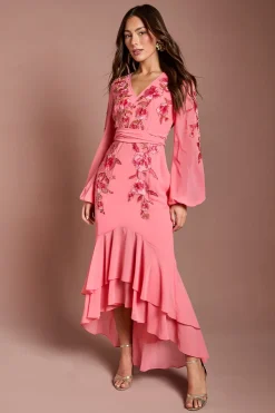 Coast Robe Maxi Asymétrique Ornée De Sequins Et Brodée<Femme Robes Mi-Longues|Robes À Manches Longues