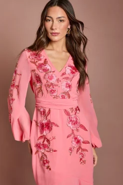 Coast Robe Maxi Asymétrique Ornée De Sequins Et Brodée<Femme Robes Mi-Longues|Robes À Manches Longues