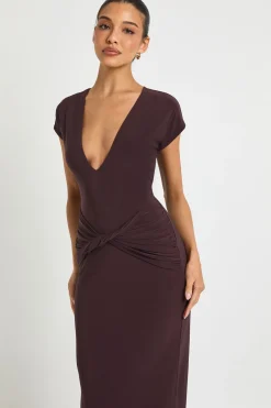boohoo Robe maxi au détail twist<Femme Robes Moulantes|Robes