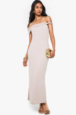 Robe maxi avec détail d'épaule torsadée