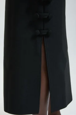 KarenMillen Robe Maxi Bandage À Détails De Boutons Militaires<Femme Robes|Robes Longues
