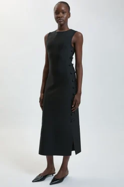 KarenMillen Robe Maxi Bandage À Détails De Boutons Militaires<Femme Robes|Robes Longues