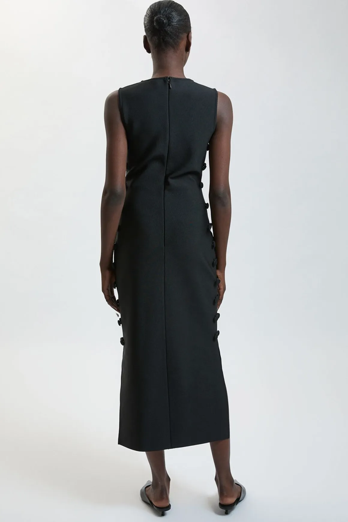 Robe Maxi Bandage Petite Avec Détails De Boutons Militaires