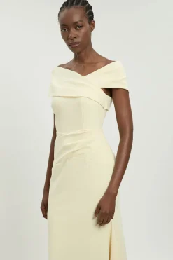 KarenMillen Robe Maxi Bandeau En Viscose Stretch Compacte<Femme Toutes Les Robes|Robes Longues